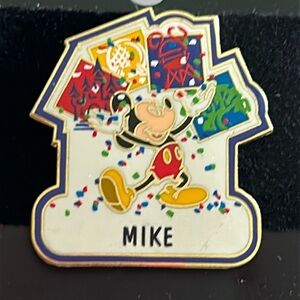 Disney Designs Personalized Enamel Name Pin - Personalized MIKE - Brand New